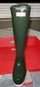 Hunter Boots Dark Olive Adjustable Glossy 8